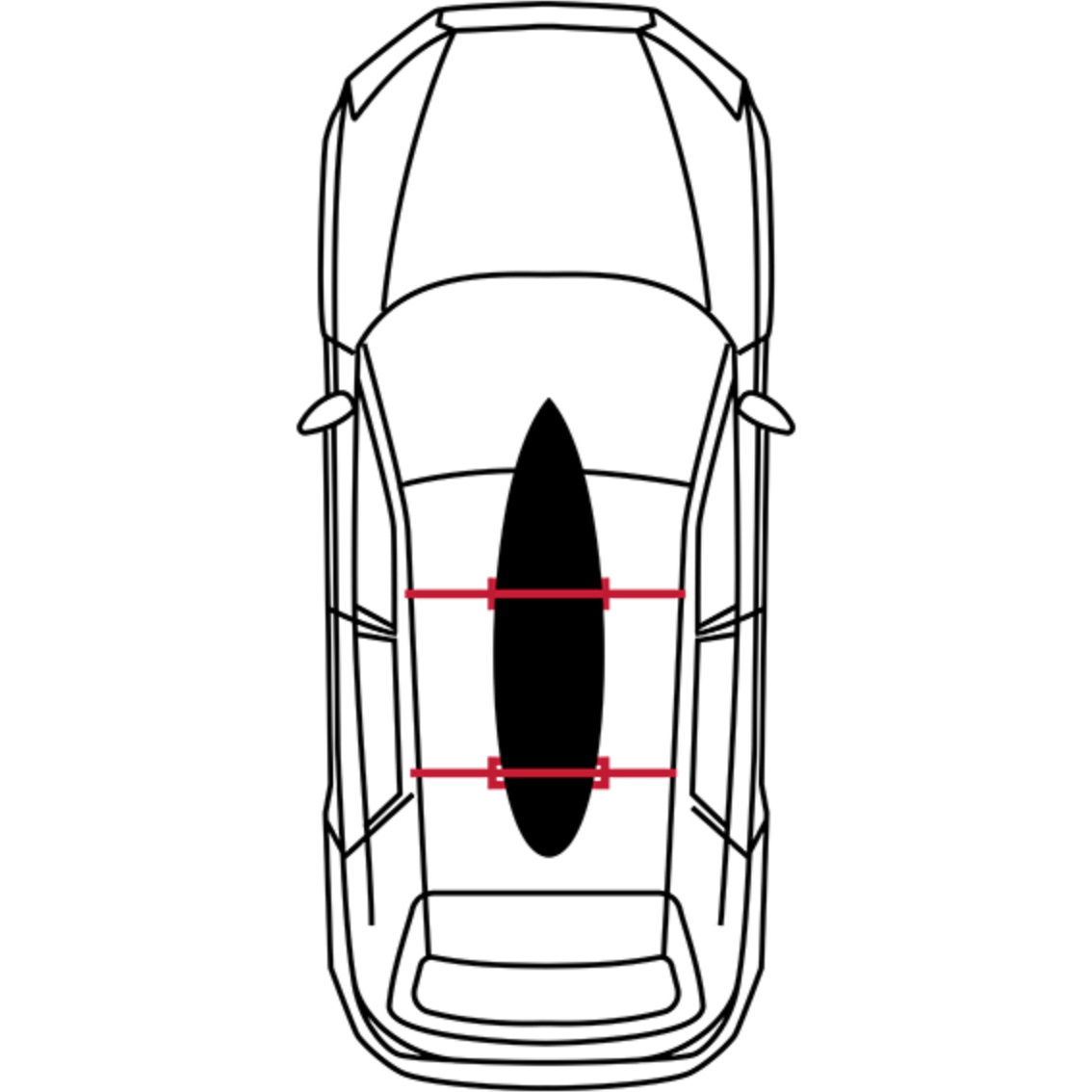 2026 Mystic Inflatable System Single Roofrack 35009.240900 - Black